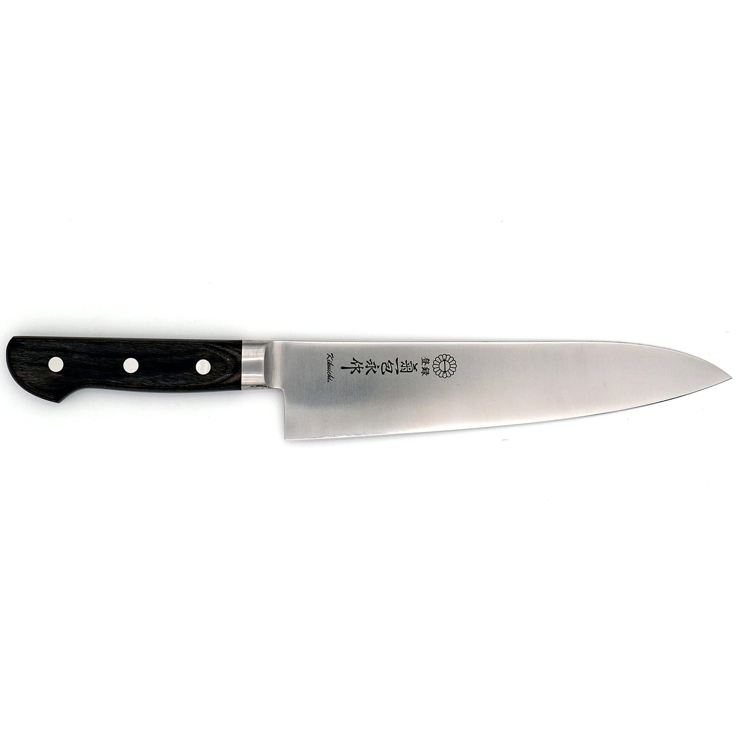 The Kikuichi SEM Series Semi-Stainless Gyuto Knife, a culinary masterpiece that seamlessly blends Japanese craftsmanship with modern innovation.