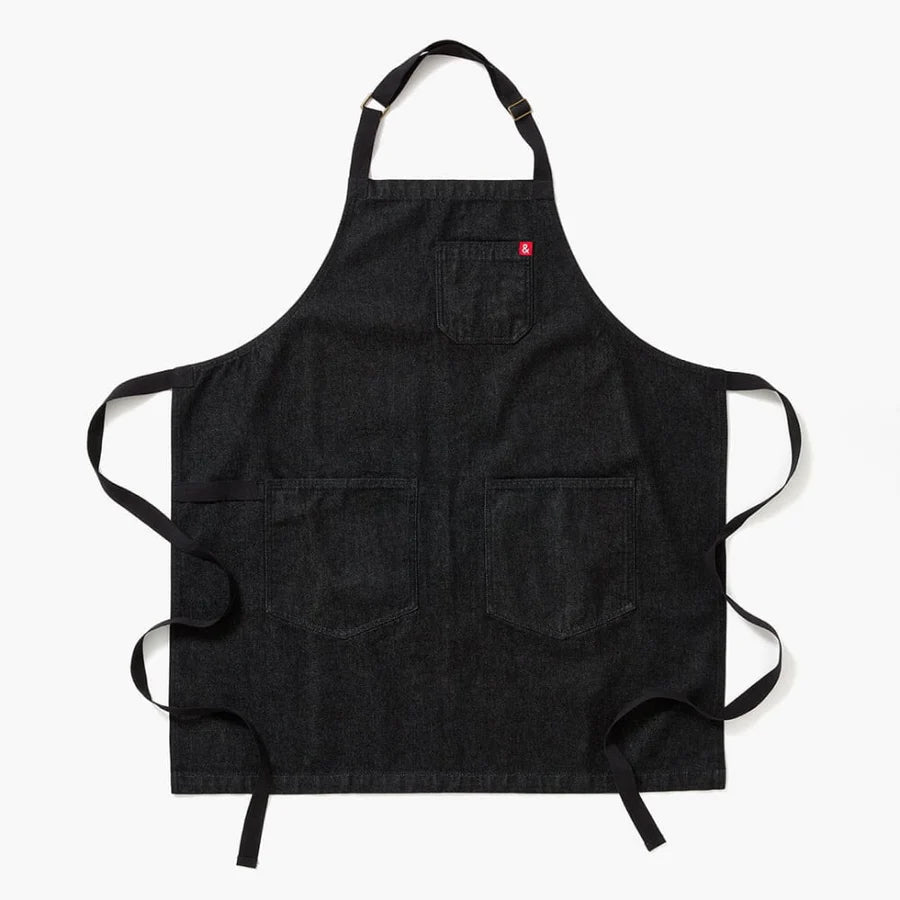 The Essential Abalone Black Denim Apron