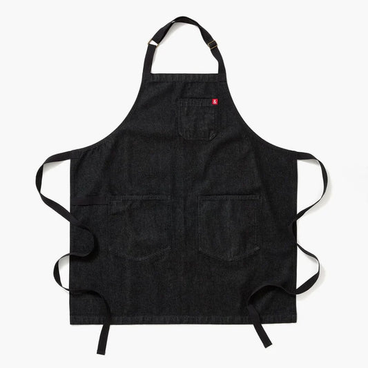 The Essential Abalone Black Denim Apron