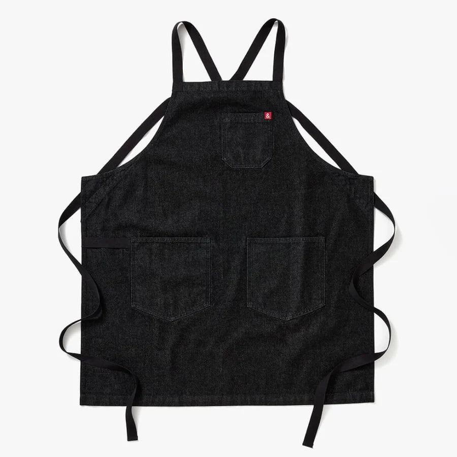 The Essential Abalone Black Denim Apron