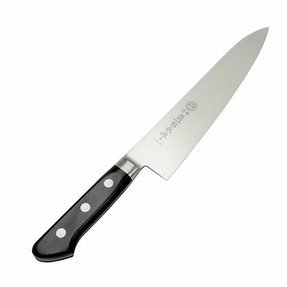 The Kikuichi GM Series Molybdenum Stainless Steel Gyuto knife, a versatile and high-quality knife that offers excellent value at an affordable price. Crafted with molybdenum stainless steel, this knife blade possesses a super fine edge ability and stays remarkably sharp. 
