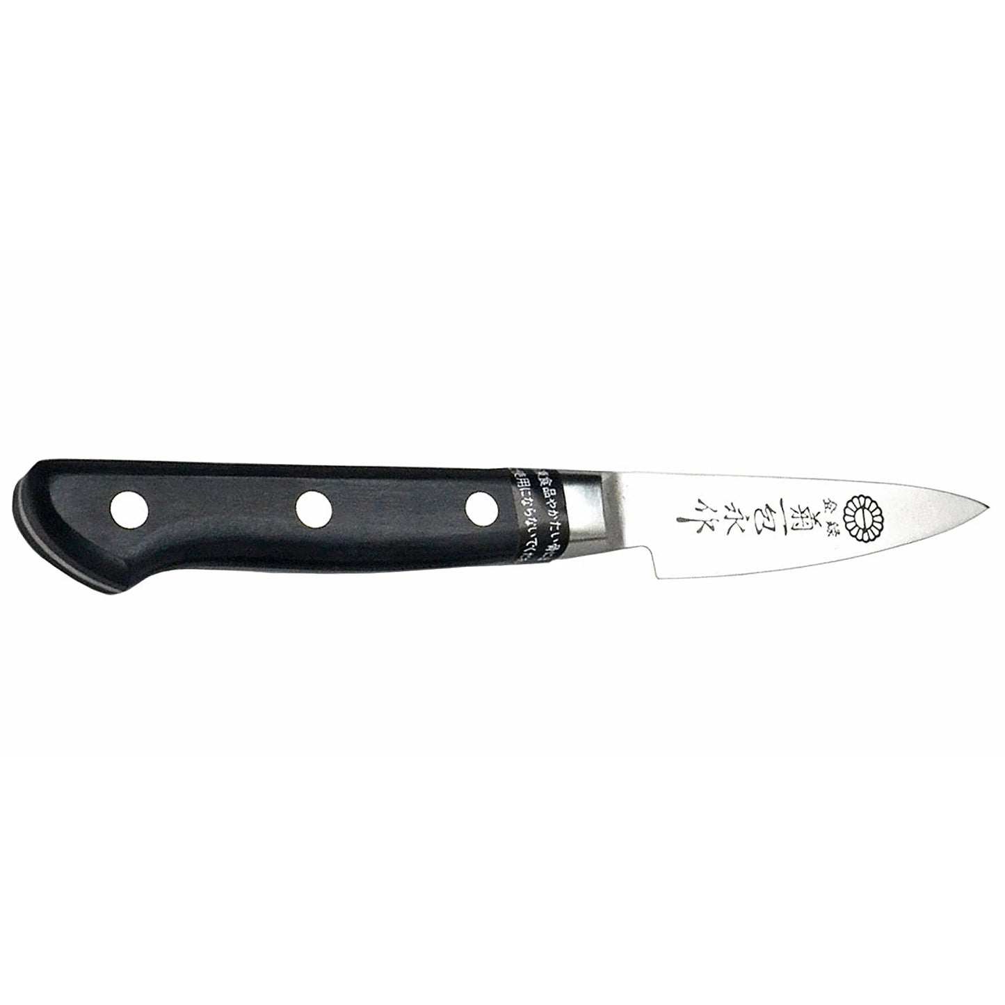 The GM Series Molybdenum Stainless Steel Paring Knife from Kikuichi is the perfect companion for cooking enthusiasts seeking precision and reliability.  Crafted with meticulous attention to detail, this high-quality knife boasts exceptional features that elevate your culinary experience at an affordable price.