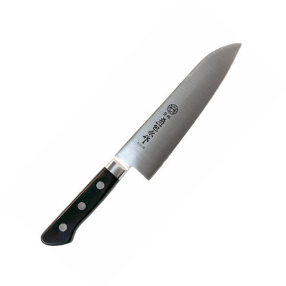 The Kikuichi GM Series Molybdenum Stainless Steel Santoku Knife, a remarkable fusion of performance, value, and craftsmanship.  It’s a versatile and reliable kitchen tool designed to excel at the three essential cutting tasks a Santoku knife is known for: slicing, dicing, and mincing.