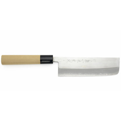 Experience the joy of preparing vegetables with precision and ease using the Kikuichi WH Series Elite Warikomi Gold Ho-wood Nakiri. Whether you're a beginner or an experienced chef, this affordable and well-crafted knife enhances your culinary journey. From peeling and slicing to chopping and mincing, the Nakiri excels in various vegetable preparation tasks.